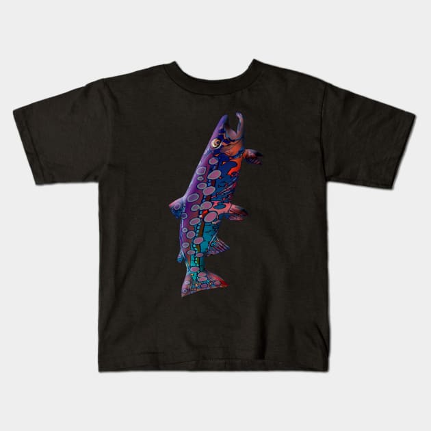 Blue ice Trout II Kids T-Shirt by MikaelJenei